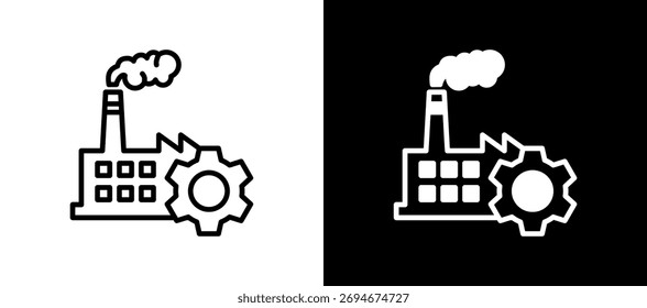 Icono de fabricación Ilustración vectorial de doble estilo