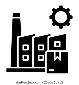 Manufacturing Icon Element For Design
