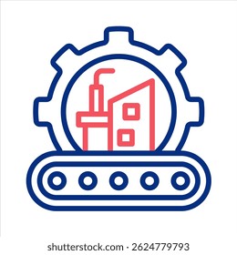 Manufacturing Icon Element For Design