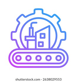 Manufacturing Icon Element For Design