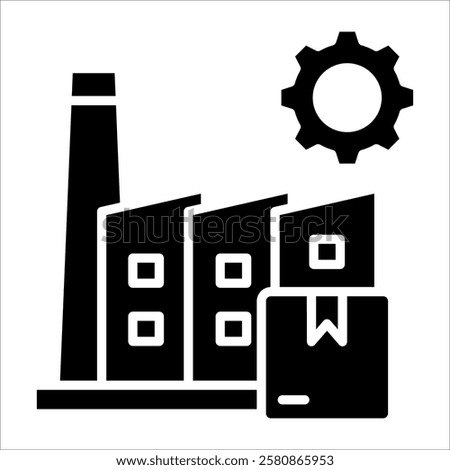 Manufacturing Icon Element For Design
