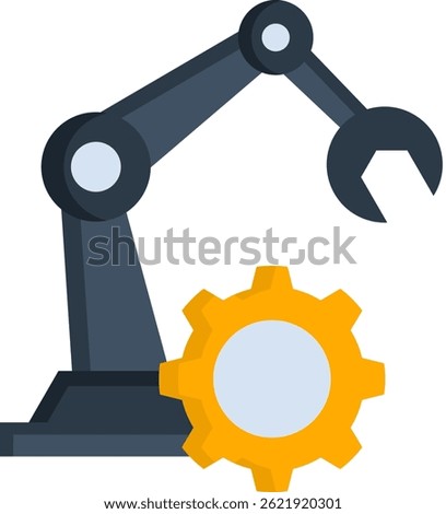 Manufacturing Icon Flat Vector Illustration