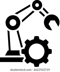 Ilustração de vetor misto de ícone de fabricação