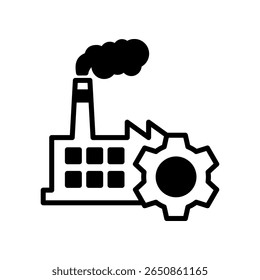 Ilustração de vetor misto de ícone de fabricação