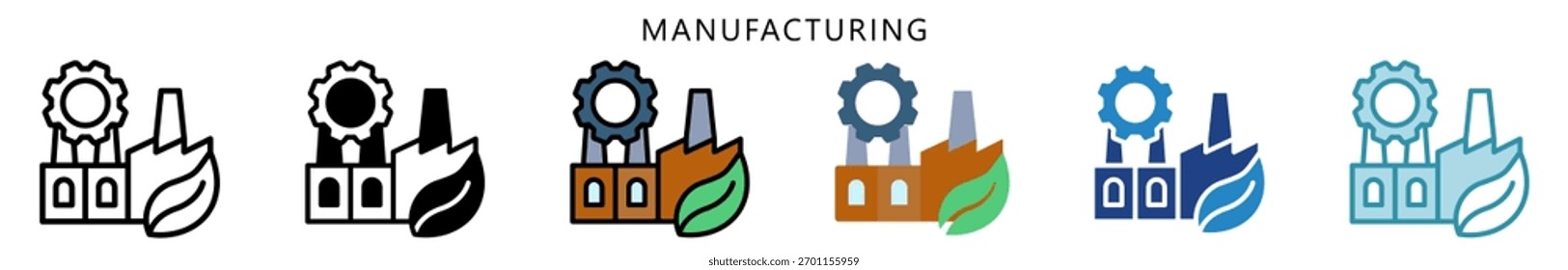 Ícone De Fabricação, Multi Estilo, Plano, Linha, Glifo, Lineal, Tom Duplo. Use Para O Desenvolvimento Moderno De Conceitos, Ui, Ux Web E Aplicativos.