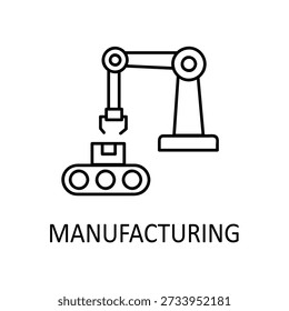 Icono de fabricación, Icono de producción, Icono de proceso de Industrial, Icono de flujo de trabajo de Industrial..eps
