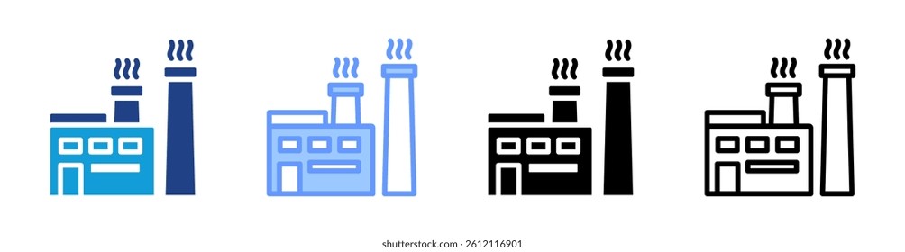 Manufacturing icon set multiple style collection