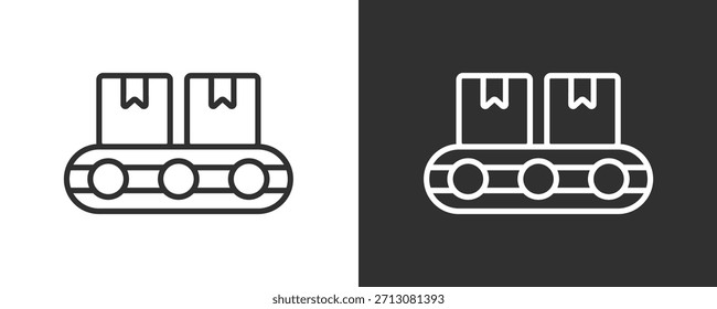 Conjunto De Iconos De Fabricación Colección De Vector Aislada En Blanco Y Negro