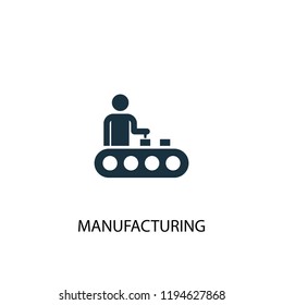 manufacturing icon. Simple element illustration. manufacturing concept symbol design. Can be used for web and mobile.