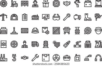 Manufacturing icons High-Quality Vector Icons Collection with Editable Stroke. Ideal for Professional and Creative Projects.