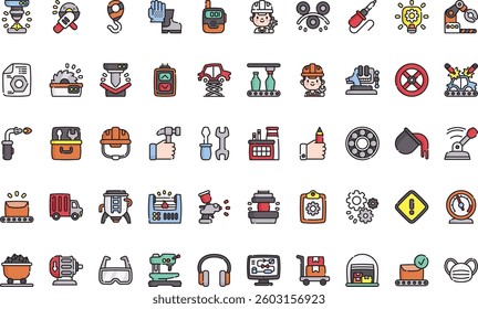 Manufacturing icons High-Quality Vector Icons Collection with Editable Stroke. Ideal for Professional and Creative Projects.