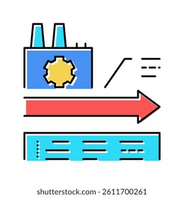 manufacturing linear economy color icon vector. manufacturing linear economy sign. isolated symbol illustration
