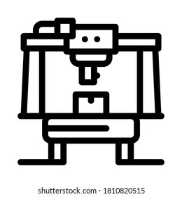manufacturing machine icon vector. manufacturing machine sign. isolated contour symbol illustration