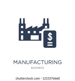 Manufacturing output icon. Trendy flat vector Manufacturing output icon on white background from Business collection, vector illustration can be use for web and mobile, eps10