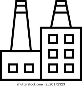 Manufacturing Plant icon design for personal commercial use