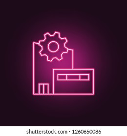 manufacturing plant icon. Elements of Manufacturing in neon style icons. Simple icon for websites, web design, mobile app, info graphics