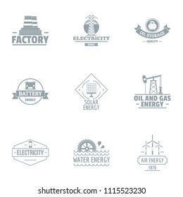 Manufacturing plant logo set. Simple set of 9 manufacturing plant vector logo for web isolated on white background