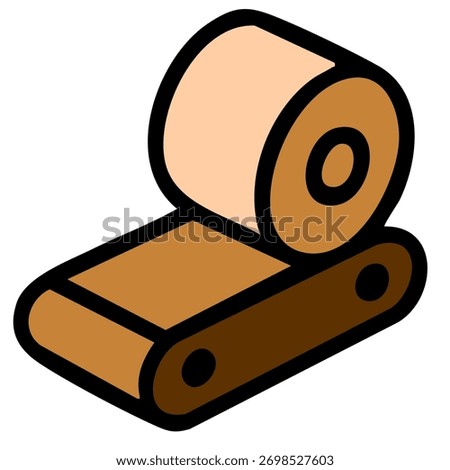 Manufacturing process icon of material and industry equipment
