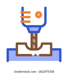 Manufacturing Process Metallurgical Icon Vector Thin Line. Contour-Illustration