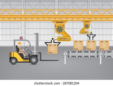 Manufacturing Production Food Process Industry Box Stock Vector ...