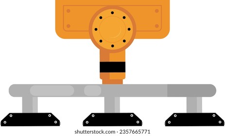 Manufacturing robotic arm technology illustration