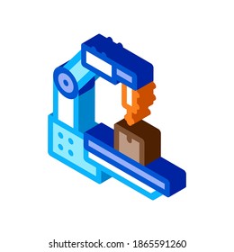 vector de icono de la tecnología de fabricación. signo de tecnología de fabricación isométrica. ilustración de símbolo aislado de color