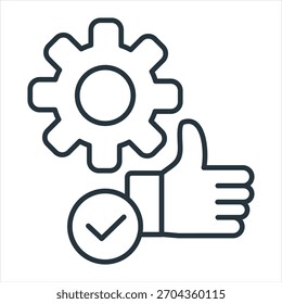 Ilustração do vetor do ícone do teste de fabricação
