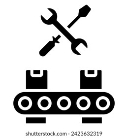 Manufacturing Tools icon line vector illustration