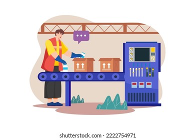 Manufacturing Unit  Illustration concept on white background