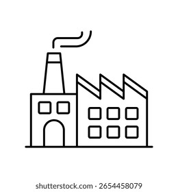 Icono de estilo de ilustración de contorno de Vector de unidad de fabricación. Archivo EPS 10