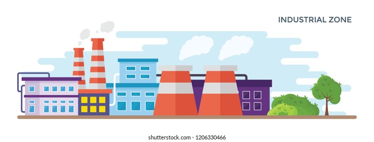 Manufacturing units together depicting industrial zone 