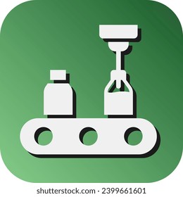 Manufacturing Vector Glyph Gradient Background Icon For Personal And Commercial Use.
