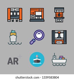 manufacturing vector icon set