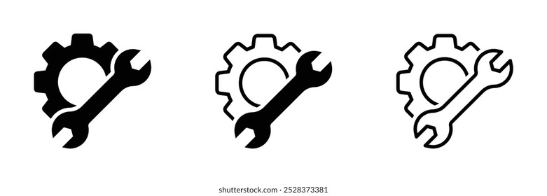 Ícones de vetor de fabricação. Conjunto de ícones de vetor de serviço