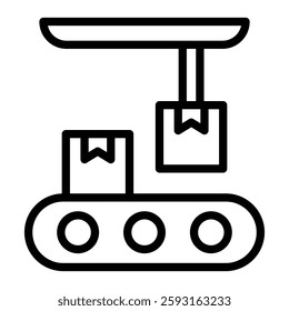 Manufacturing Vector Line Icon Design