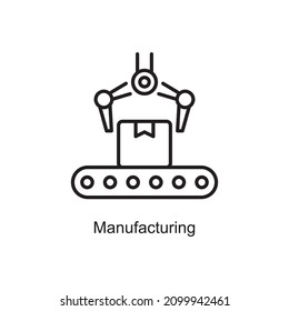 Manufacturing vector outline Icon Design illustration. Internet of Things Symbol on White background EPS 10 File