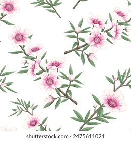 manuka kanuka pattern for fabric and textile print