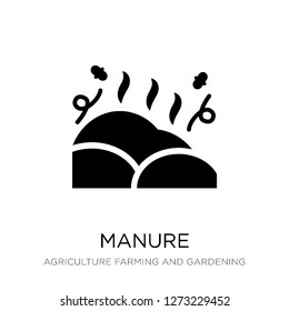 manure icon vector on white background, manure trendy filled icons from Agriculture farming and gardening collection, manure simple element illustration