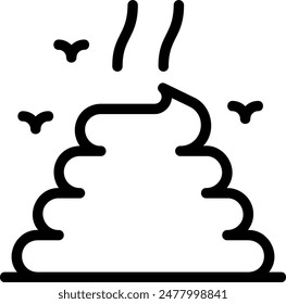 Vector de ilustración de icono de línea de estiércol