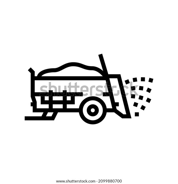 manure spreader farm machine line icon
vector. manure spreader farm machine sign. isolated contour symbol
black illustration