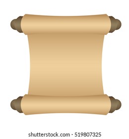 Manuscript blank paper isolated on white background. Vector illustration