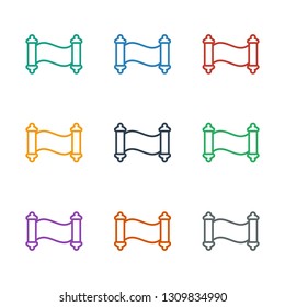 manuscript icon white background. Editable outline manuscript icon from war. Trendy manuscript icon for web and mobile.