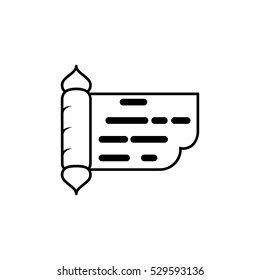 Manuscript paper icon . Document symbol vector illustration