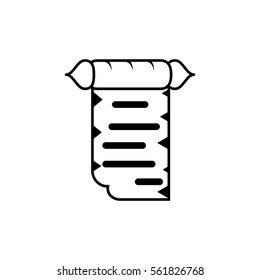 Manuscript paper icon . Document symbol vector illustration
