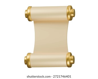 manuscript scroll icon 3d illustration render