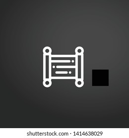 Manuscript vector icon. Manuscript concept stroke symbol design. Thin graphic elements vector illustration, outline pattern for your web site design, logo, UI. EPS 10.