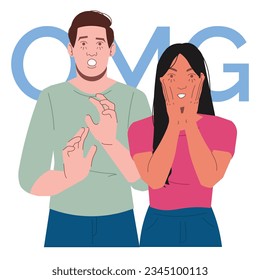man-woman-shocked-expression-in-flat-illustration by imity studio imityworks
