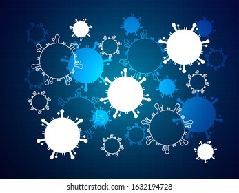 Many abstract coronavirus image illustrations