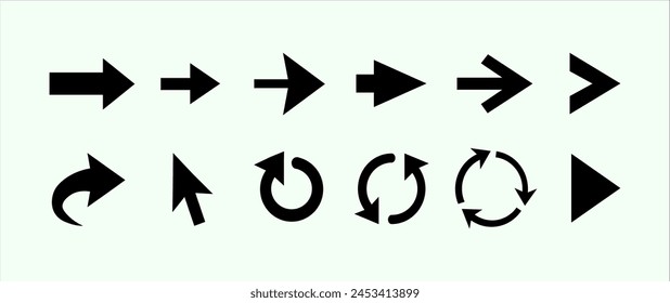 many arrows in black color