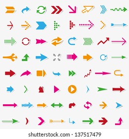 Many arrows with shadow